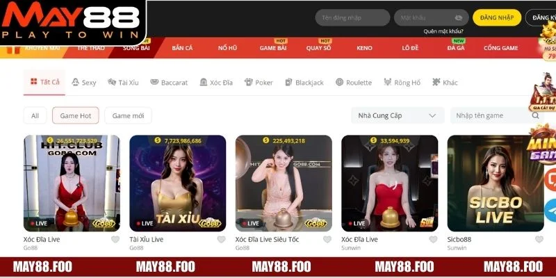 Casino Online MAY88 - Thiên Đường Giải Trí Đỉnh Cao 1 Casino online MAY88 là chuyên mục hấp dẫn hội tụ nhiều game chất lượng và uy tín