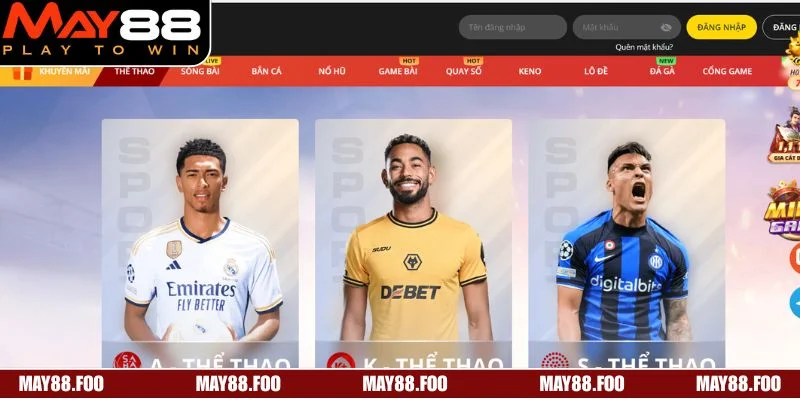 Thể Thao MAY88 - Đa Dạng Kèo Hấp Dẫn, Chuyên Nghiệp 1 Sảnh thể thao MAY88 đa dạng với trải nghiệm mượt mà
