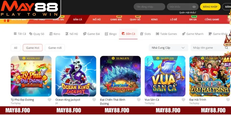 Bắn Cá MAY88 - Chinh Phục Đại Dương Nhận Ngay Quà Lớn 1 Trải nghiệm bắn cá MAY88 kịch tính, cơ hội thưởng giá trị